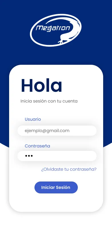 Mockup de Figma de la pantalla de Inicio de Sesión