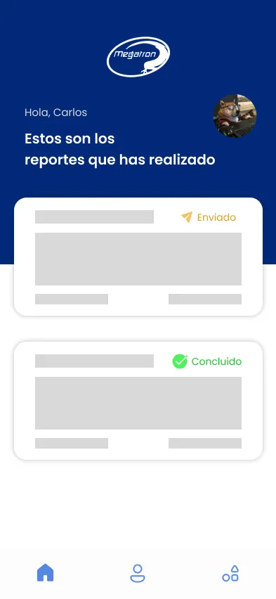 Mockup de Figma de la pantalla de Servicios del Cliente